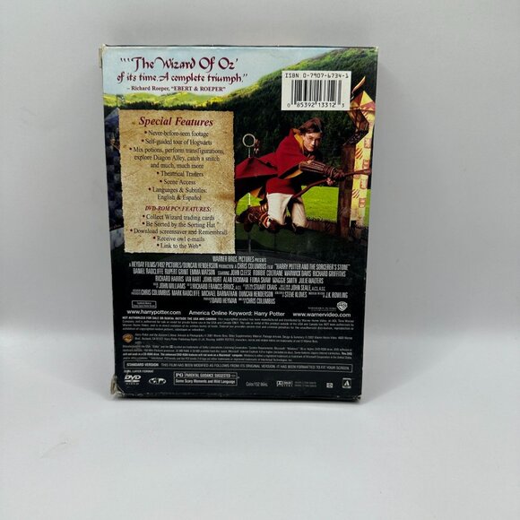 Harry Potter And The Sorcerers Stone PG Daniel Radcliffe Warner Bros 2 Disc DVD - Picture 2 of 3